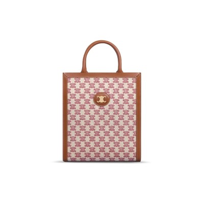 CELINE MINI VERTICAL CABAS IN TRIOMPHE CANVAS WITH CELINE PRINT 194352CS8.25VP (33*28.5*8cm)